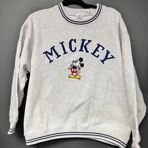 Vintage 90s M Unisex Mickey Mouse Athletic crew neck sweatshirt embroidered
